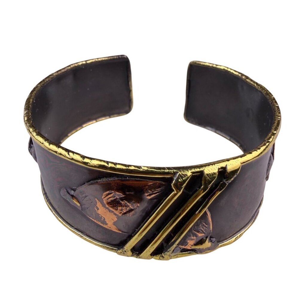 Creative Copper Women’s Gold/Bronze Cuff Bracelet Unique Handmade Design
